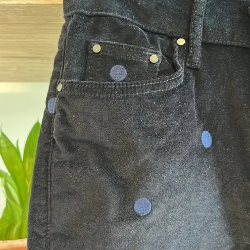 Boden USA Boden High-Rise Velvet Super Skinny Dot Embroidered Pant, 4