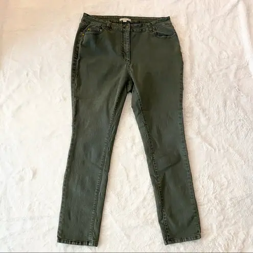 Woman Within  Pine Green Stretch Skinny Jeans Size 14W