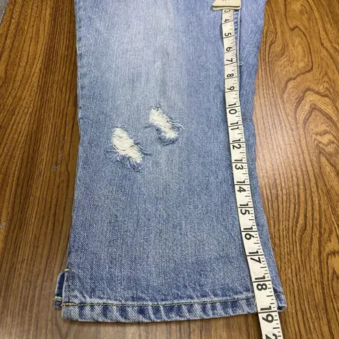 American Eagle  Womens Cropped Jeans AE Artist Size 10 Regular Distressed Y2K‎