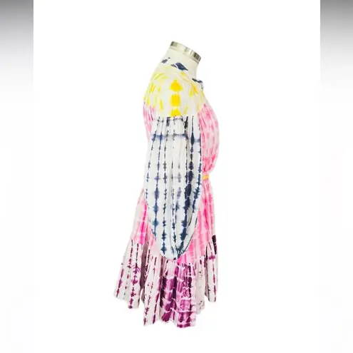 CHARINA SARTE Women's Holi Mini Dress Tie Dye Print Size XS NWOT Pink
