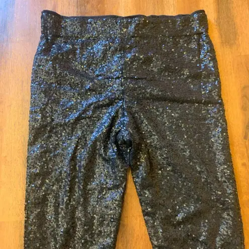 May & July NWT Sequin Leggings / Skinny Pants Medium Black Inside Lined Thick