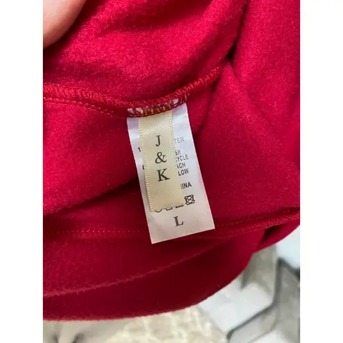 None J&K Varsity Lounge Set Red White Letterman L Jogger Jacket College TikTok Sport