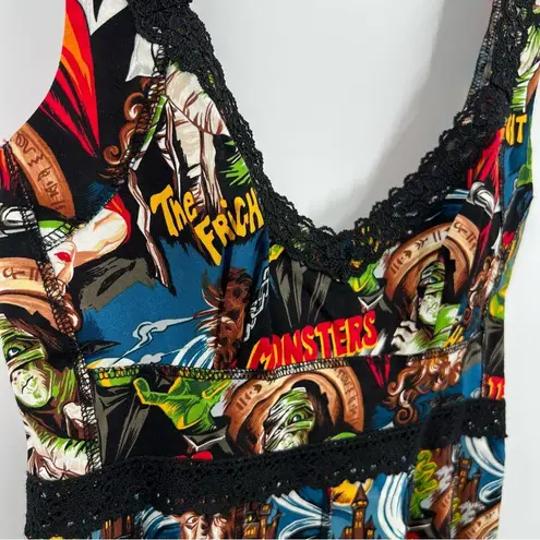 Shrine Of Hollywood Vintage Cocktail Dress Classic Monster Print