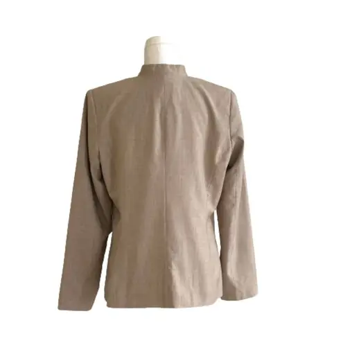 Isaac Mizrahi  for Target Beige Button Front Long Sleeve Blazer Jacket Size 14