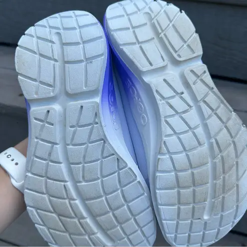 OOFOS OOmg Sport Low Athletic Recovery Shoes Foam Stretch Lightweight Blue Size 10