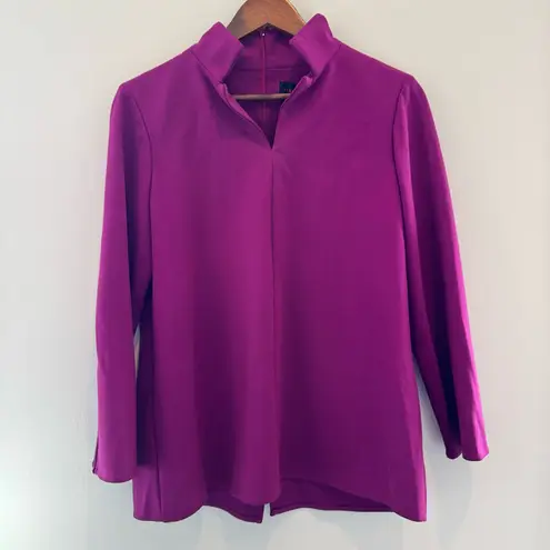Nina McLemore magenta/purple tunic with 3/4 sleeves size 6 Purple