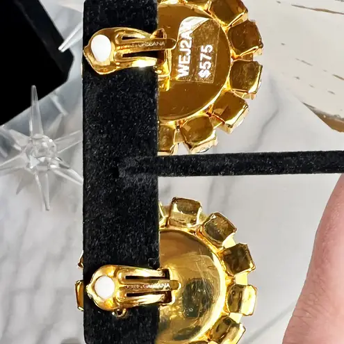 Dolce & Gabbana Couture Rare Crystal Anchor Clip-On Earrings