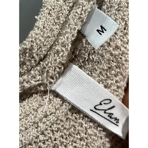 Elan Women's Dress Knit Tank Top White Tiered Maxi Dress Size M Medium