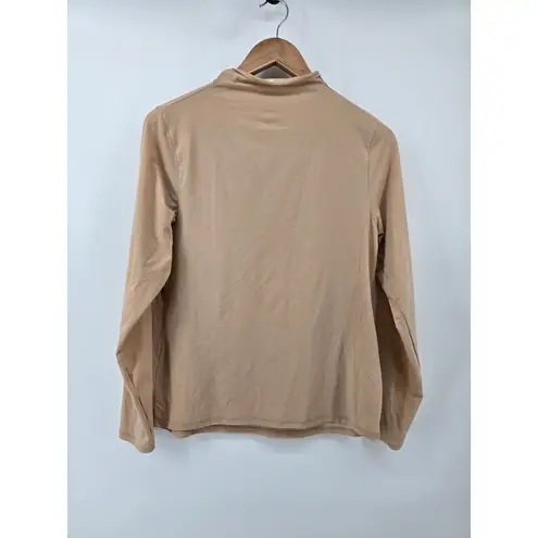SKIMS Long Sleeve Mock Neck Top Skin T-Shirt Beige Size 2X