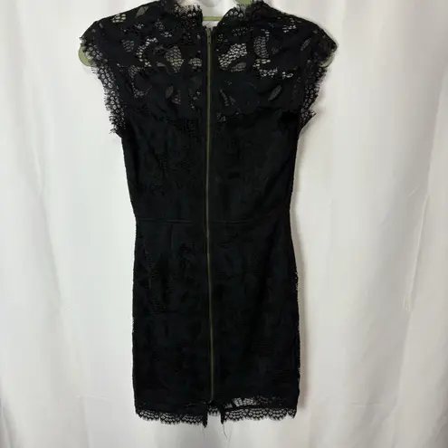 Sans Souci Size S Black High Neck Lace Overlay Sleeveless Dress Party Sexy Sweet