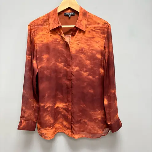 LAFAYETTE 148 NEW YORK Zora Sunset Sky Silk Blouse S