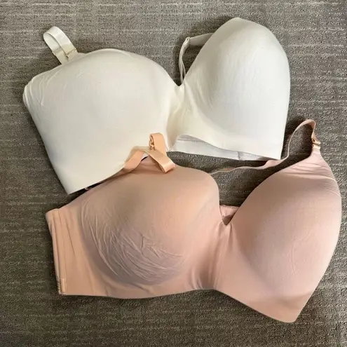Thirdlove 24/7 Pima Cotton Wireless Bra Bundle Soft Pink White 42G - Image 1