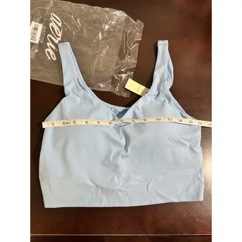 OFFLINE by Aerie Light Blue Tank Top Built In Bra Activewear Top L/G Size L