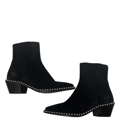 Zadig & Voltaire Black Booties with Silver Detailing