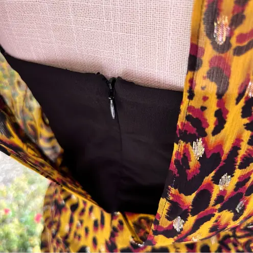 ALLSAINTS Hali Leopard Print Mini Dress in Theresa Deep Yellow