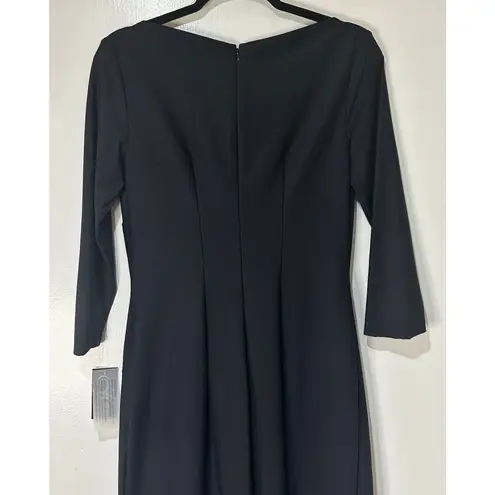 Alex Evenings V-Neck Evening Gown Black Size 8 NWT Elegant Special Occasion