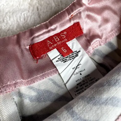 A.B.S. by Allen Schwartz Zebra Print Mini Skirt with Buckle Detail Size 6 Black