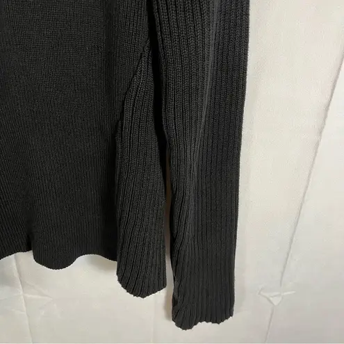 VON Saken Women’s Black Heavy Cotton Sweater Jacket Toggle Buttons Black L Size M