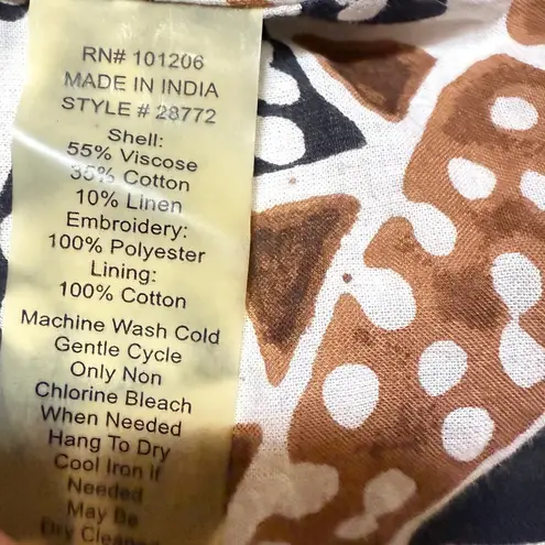 Soft Surroundings NWT S Embroidered Linen Minali Jacket Cardigan Boho Lagenlook - Image 11