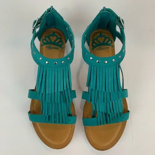 Fergalicious Dusty Sandal Turquoise Size 7.5