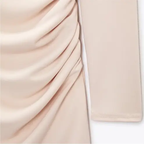 ZARA open back hooded ecru mini dress in cream NEW