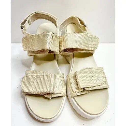 Blondo Wedge Sandals Size 7 Adjustable Straps Comfort Casual Beige Waterproof