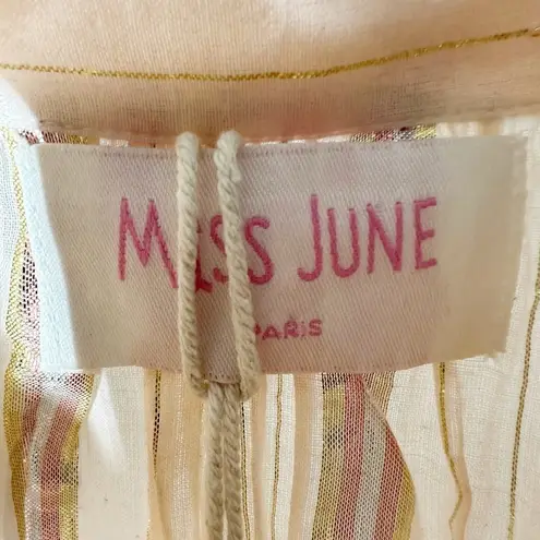 Miss June Paris Ombre Shirt Casual Dress Coral