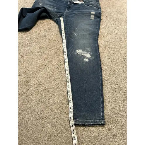 Lane Bryant NWT  Signature Fit Skinny Jeans Size 20 Medium Wash Distressed 👖$80