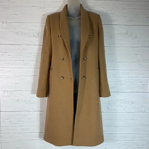 Rebel Queen by Liu Jo Rebel Queen camel double breasted wool blend pea coat size 42
