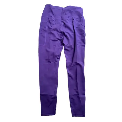 Pop Fit Clothing Skyscraper Leggings in Indigo Life, Size XL Purple