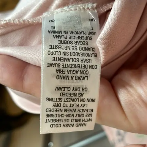 Sandra Darren  Pink Floral Faux Wrap Hi Low Vee Neck‎ Maxi Dress Size 10