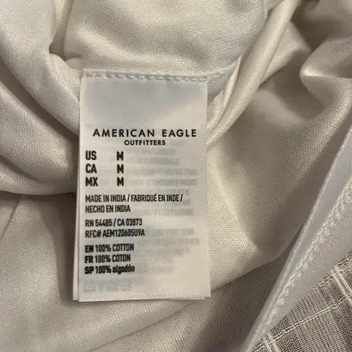 American Eagle  Outfitters Drawstring Skort Elastic Waist White Size M NWT