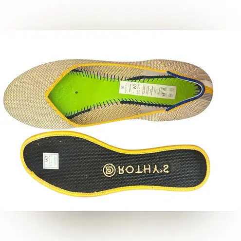 Rothy's The Flat Dandelion Triple Stitch Yellow Size 7