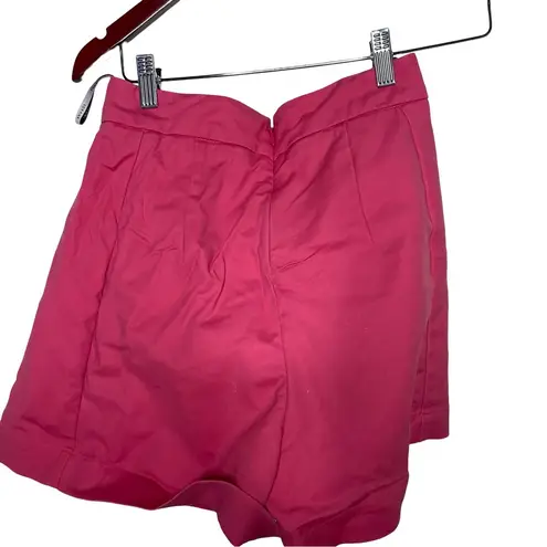 IORANE Printed Elephants Pleated Front Shorts in Pink sz XS