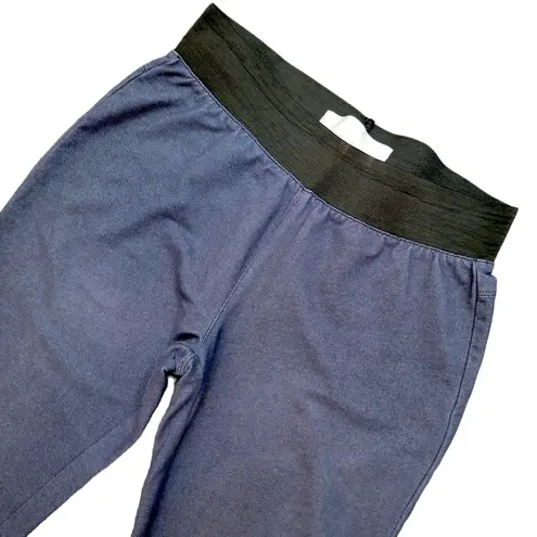 Badgley Mischka American Glamour Faux Denim Blue Leggings Size Medium