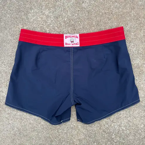 Birdwell Beach Britches Red White Blue USA Old Skool Cassette Board Shorts Sz 14