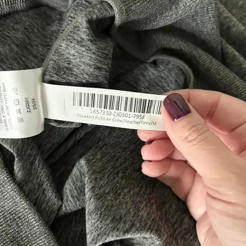 Quince Flowknit Pullover Crew Shirt in Heather Gray Size Medium