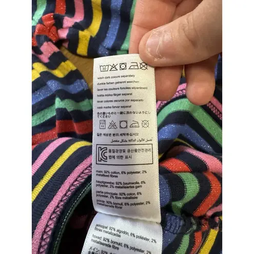 Joules Women Rainbow Stripe Long Sleeve Sweater Size US 6 Colorful Lightweight