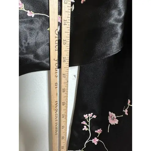 Oscar de la Renta Small Pajama Set Womens Black Cami w/ Pants Polyester Spandex