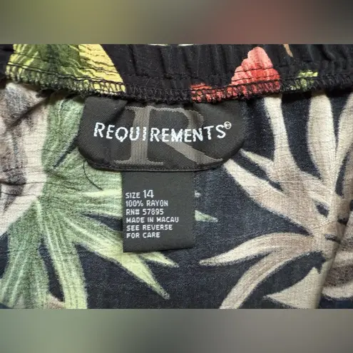 Vintage Requirements faux wrap jungle leopard print maxi skirt, size 14 Green