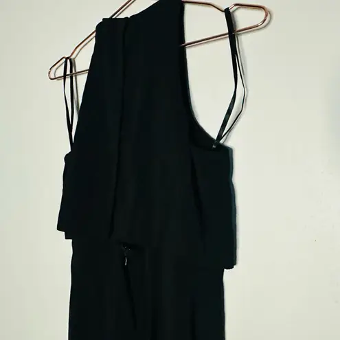 Jill Stuart Black Popover Jumpsuit Sleeveless Crewneck Wide Leg Jumpsuit Size 4