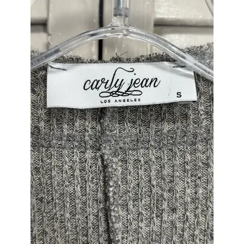 Carly Jeans Gray Oversized Long Sleeve Sweater Size Small V Neck Gray