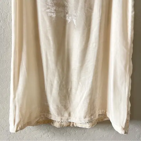 Johnny Was 4 Love & Liberty Ivory Silk Velvet Shift Dress