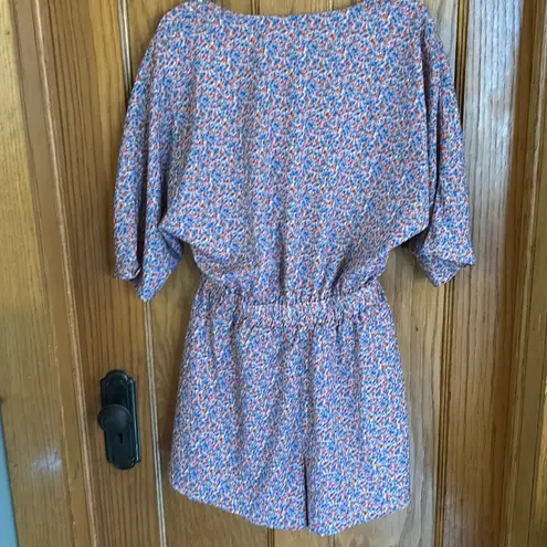 La' Ven Floral Tied Open Front Romper NWT Size Medium Pink - Image 6
