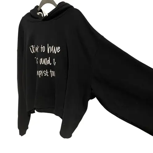 Wild Fable Motivational Cropped Hoodie It’s Okay to Have a Therapist and Jesus too Size 3X