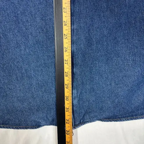 Ulla Popken Oversized Jean Shacket Plus Sz 20/22 Cotton Denim Coat Zip 2X Y2K Blue