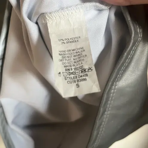 Blanc Reflective Silver Mini Dress Small Club Rave Taylor Swift Beyoncee