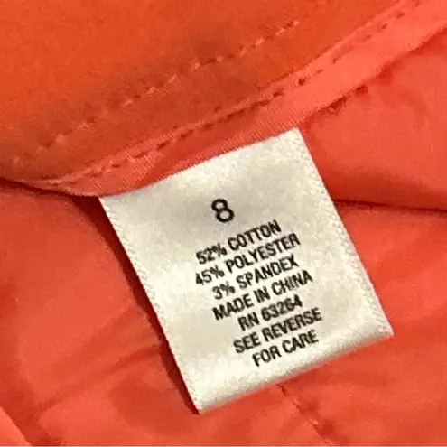 Roz & Ali Orange Trousers with Straight Fit and Ankle Length