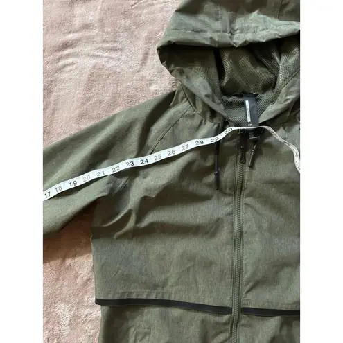 Mondetta Women Green Full Zip Up Hoodie Tunic Windbreaker Size Small