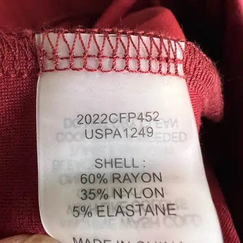 Universal Standard Ponte Kinit Pants Maroon Elastic Waist Size 4XS / 00-0 New